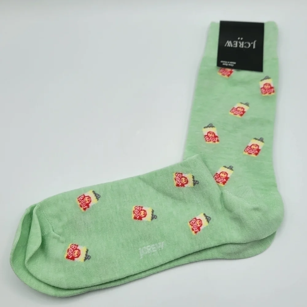 J Crew beer cans Crew socks